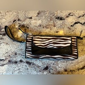 Talbots Zebra Print Clutch